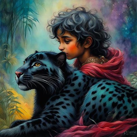 Mowgli And Baby Panther Ai Generated Artwork Nightcafe Creator