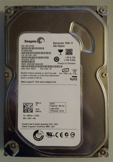 Seagate Barracuda Gb Internal Rpm St As Hdd