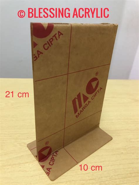 Jual Acrylic Akrilik Tent Card Uk 21 Cm X 10 Cm Tempat Menu No Meja