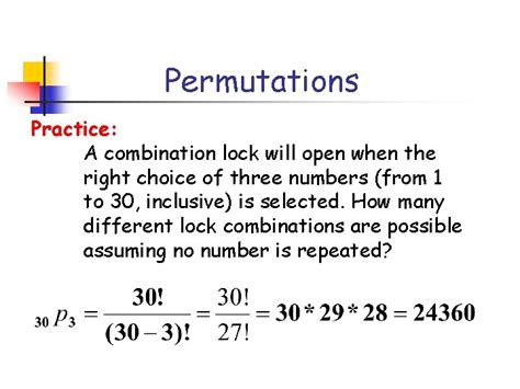 Permutations And Combinations Objectives Apply Fundamental Counting