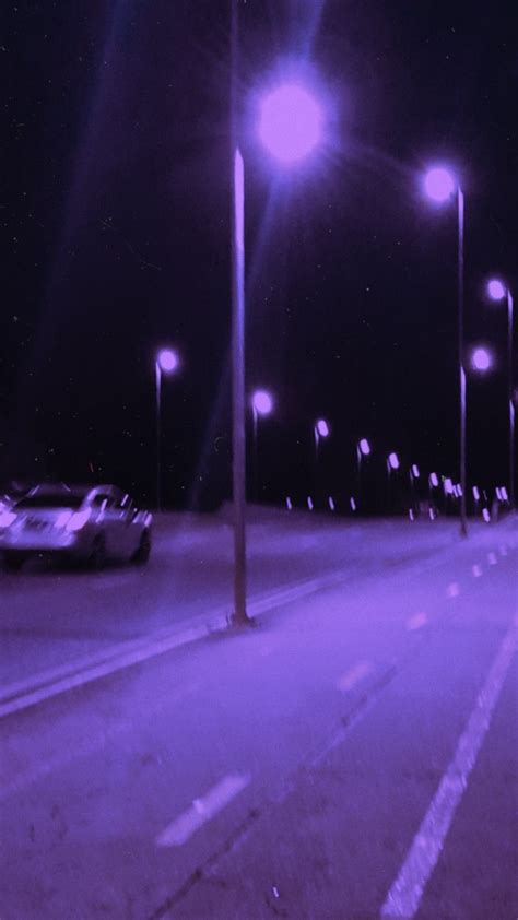 purple street aesthetic night | Roxo