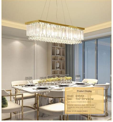 Luxury Crystal Chandelier Adjustable Ceiling Lamp Titanium Gold Modern ...