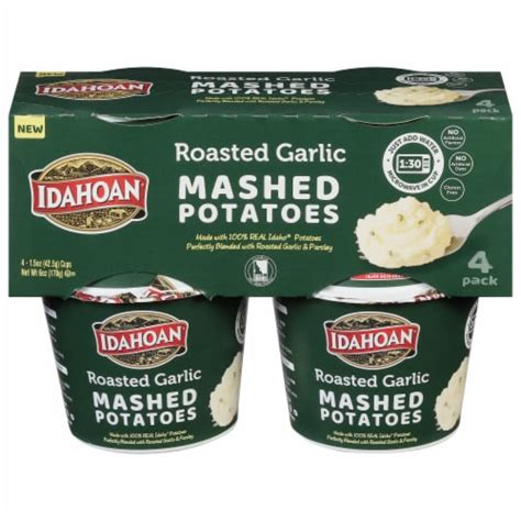 Idahoan® Roasted Garlic Mashed Potatoes Cups 4 Ct 15 Oz Frys Food Stores