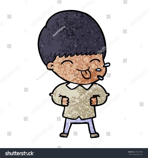 Cartoon Boy Sticking Out Tongue Stock Vector (Royalty Free) 729010990 | Shutterstock