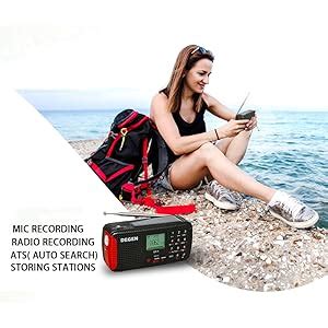 Degen Cy Crank Radio Portable Solar Radio Fm Am Sw Support Bluetooth