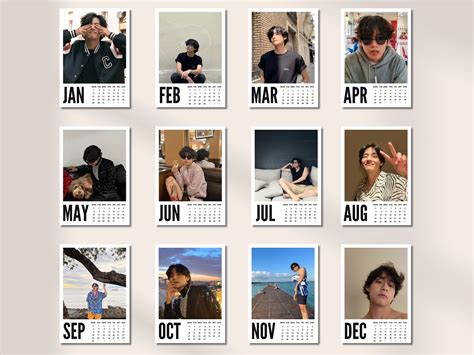 Taehyung Calendar A A A Pdf Bts Digital Calendar Desk And