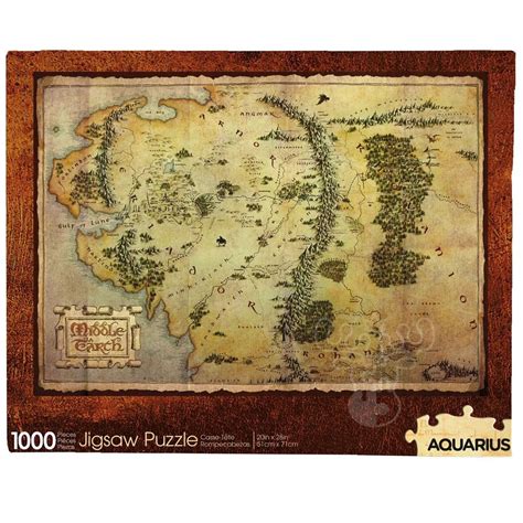 Aquarius The Hobbit Middle Earth Map Puzzle Pcs Puzzles Canada