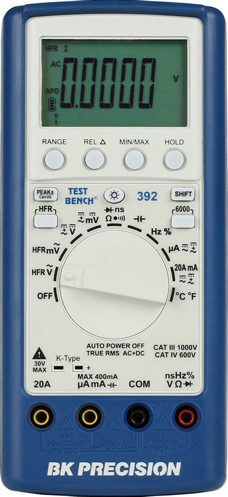 B K Precision 392 True RMS Handheld Digital Multimeter TEquipment