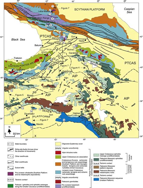 Sketch Geological Map Depicting The Terranes Of The Caucasus