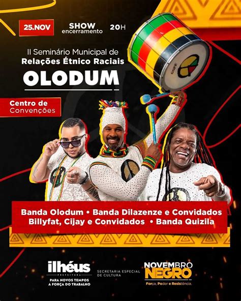 Olodum Faz Show Gratuito Nesta Sexta Em Ilh Us Programa O Do Novembro