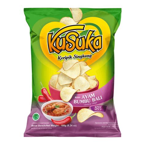 Kusuka Cassava Chips Bali Spicy 180g 10 Pack Product Of Indonesia