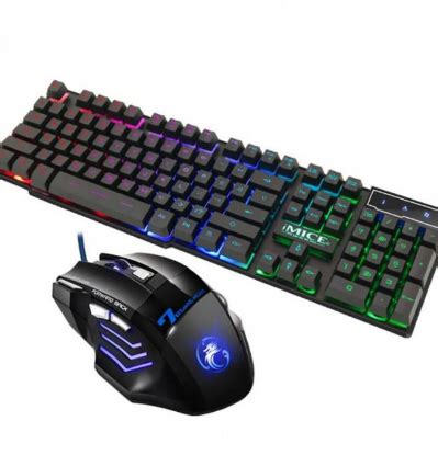 Combo Teclado Y Mouse Inal Mbrico Tipo Gamer Luegopago