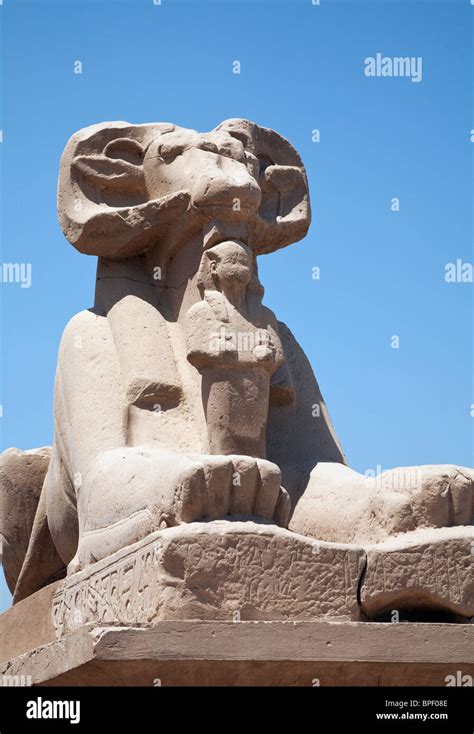 Sphinx of Karnak temple Stock Photo - Alamy