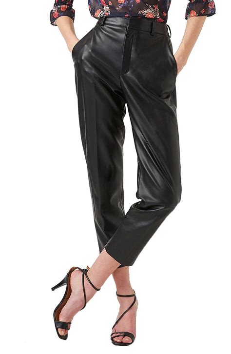 French Connection Crolenda Faux Leather Trousers In At Nordstrom