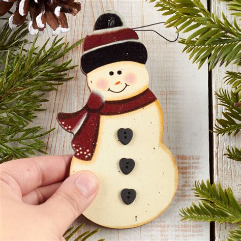 Rustic Wood Snowman Ornament Christmas Ornaments Christmas And