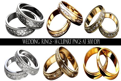 Wedding Ring Clipart Graphic By Digital Paper Packs · Creative Fabrica