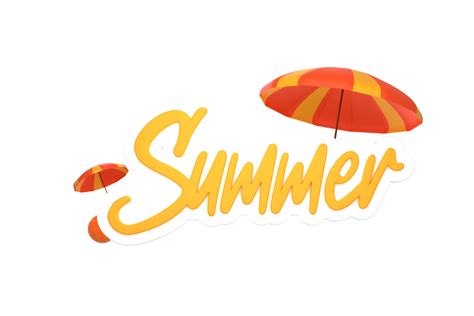 3D FONT SUMMER 1 22956077 PNG