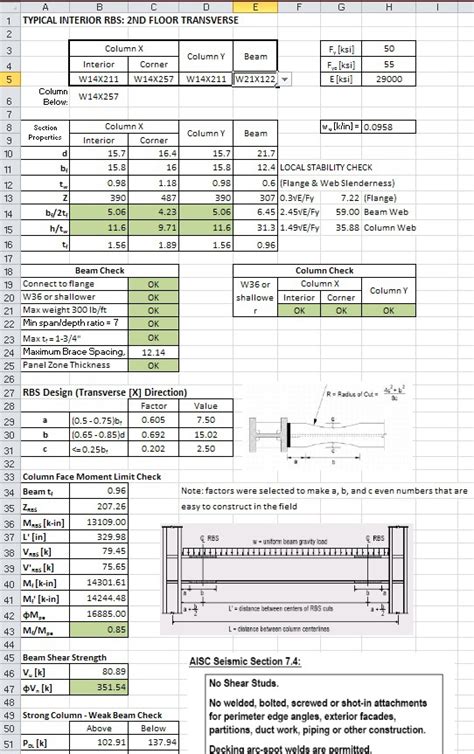 Excel Spreadsheet Design For Engineering Calculations On Behance