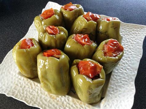 Turkish Style Stuffed Peppers Biber Dolması Recipe