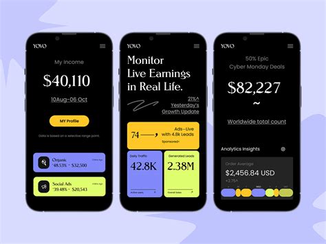 dark ui design behance