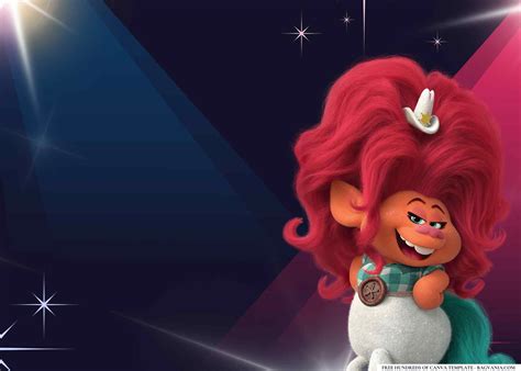 Trolls World Tour Birthday Invitation Templates