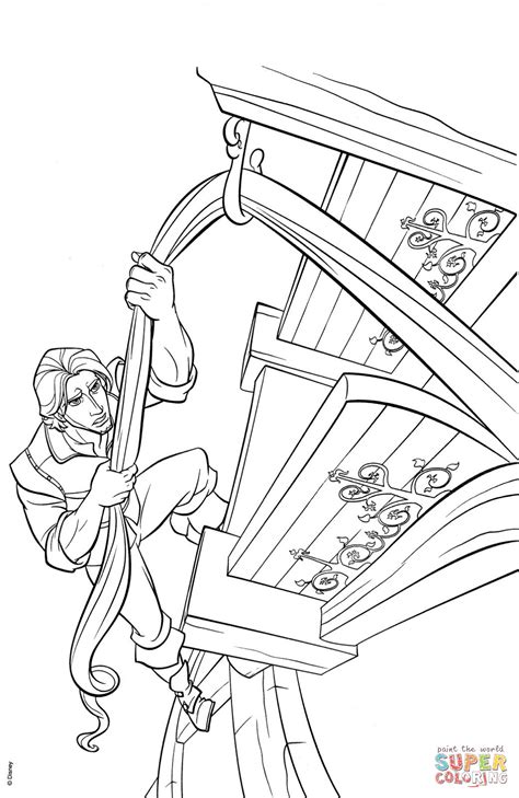 Rapunzel Tower Coloring Page At Free Printable