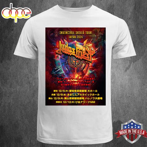 Judas Priest Invincible Shield Tour Japan Dates T Shirt