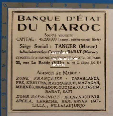 Banque D Etat Du Maroc Publicit Eur Picclick Fr