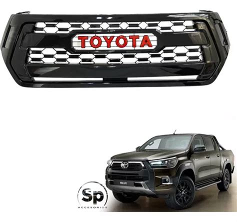 Parrilla Frontal Toyota Hilux Revo Rocco Abs Negro 2016 2020 Meses