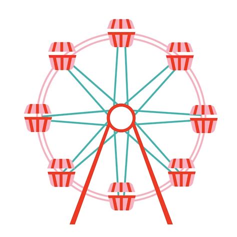 Premium Vector Ferris Wheel Carnival Vector Illustration