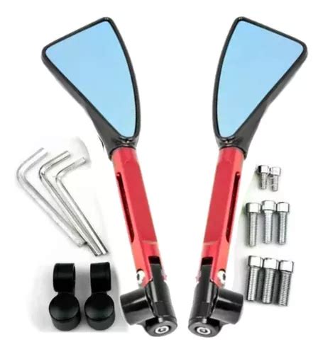 Espelho Retrovisor Vermelho Universal Naked Xj N Z Z Parcelamento Sem Juros