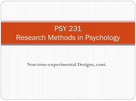 PPT PSY 231 Research Methods In Psychology PowerPoint Presentation