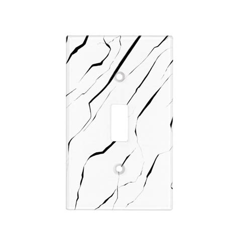 Modern Unique Black White Marble Pattern Light Switch Cover Zazzle