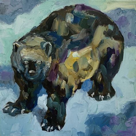 Wolverine Painting Wolverine Abstract Painting Wolverine Oil Painting ...