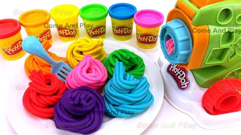 Learn Colors With Play Doh Pasta Machine Making Spaghetti And Surprise