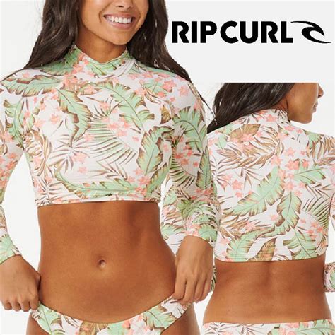 RIP CURLLa Quinta Cropped Rashguard Bikini Topビキニトップ