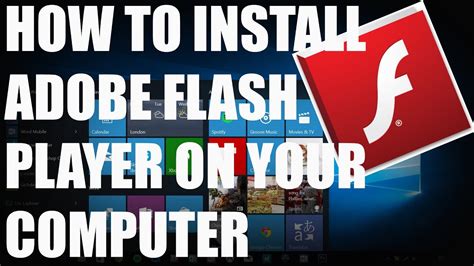 How To Install Adobe Flash Player On Windows 1087vistaxp Youtube