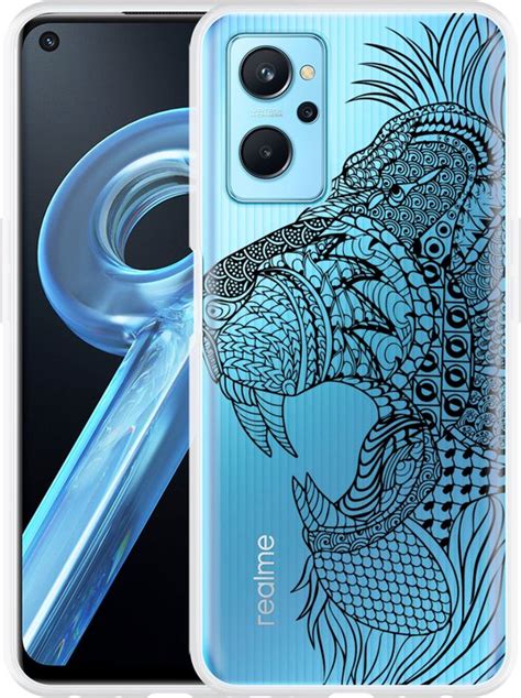 Realme 9i Hoesje Leeuw Mandala Designed By Cazy Bol