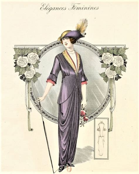 1913 Élégances Féminines Historical fashion Edwardian fashion