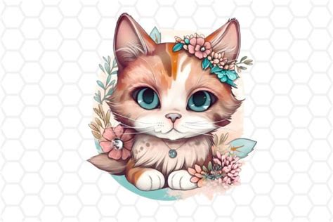 Cute Cat Sublimation Clipart Png Graphic By Dreanartdesign Creative