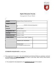 Individual Assignment HI6028 Docx Higher Education Faculty Assignment