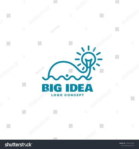 Big Idea Logo Design Template Whale Stock Vector Royalty Free