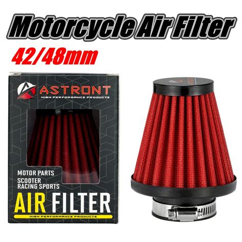 Motorcycle Air Filter 42mm 48mm Cleaner Clamp On 45 Degree Bend Air