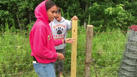 How To Stretch A Wired Fence Youtube