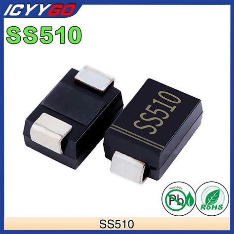 50 Pcs SS510 SMD Schottky Barrier Rectifier Diodes 5A 100V SMB DO 214AA