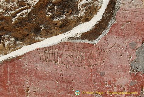 Ancient Pompeii graffiti showing a ship