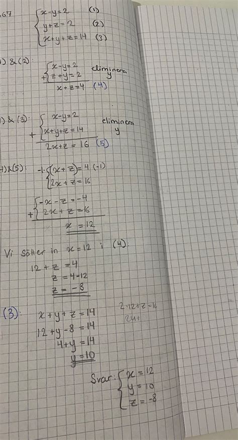 Ekvationssystem Matematik Matte 2 Pluggakuten