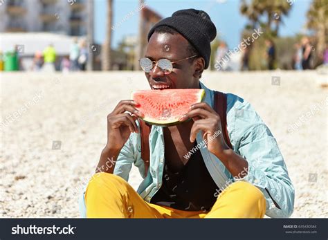 Black Man Eating Watermelon Images Stock Photos Vectors