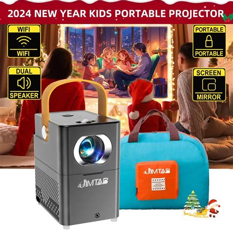 Portable WiFi Bluetooth Projector JIMTAB V1 Outdoor Projector Full HD