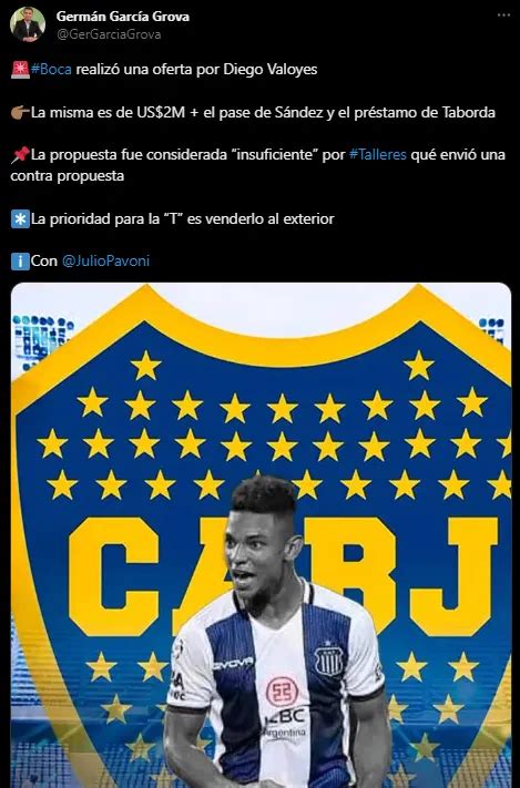 La Oferta De Boca Por Valoyes Dinero El Pase De Un Jugador Y El Préstamo De Otro Planeta